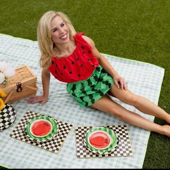 Brand New QUEEN OF SPARKLES QOS Green Watermelon Skort - Picture 8 of 10